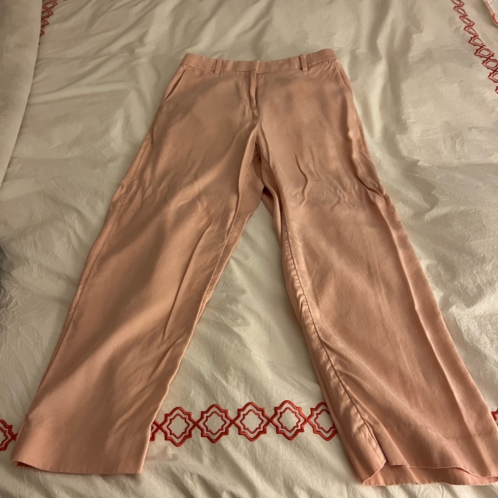 J Crew Wide Leg Pink Pants